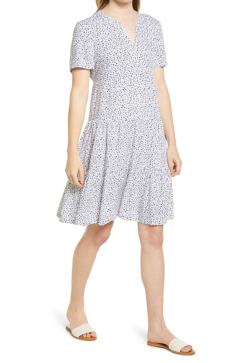 Coley Print Tiered Shift Dress, Main, color, ITSY DITSY
