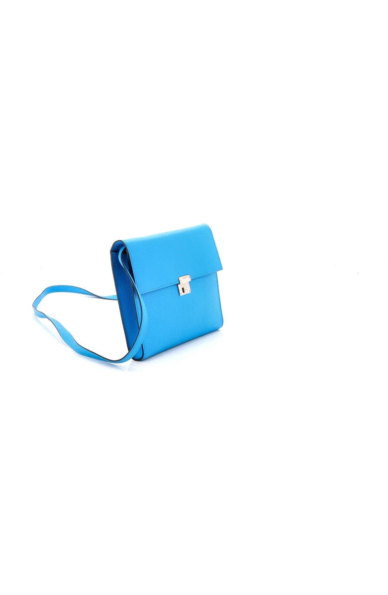 Pre-Owned Hermes Clic Wallet on Strap Epsom 16, Alternate, color, Bleu Frida