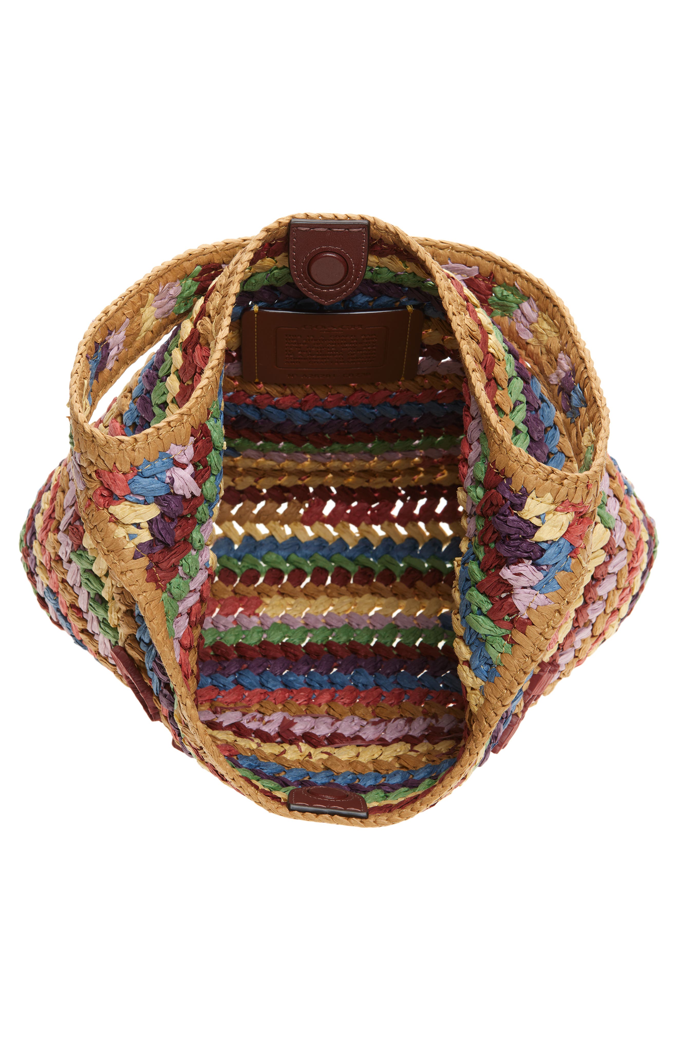 COACH Brooklyn 28 Woven Shoulder Bag, Alternate, color, Beige Multi