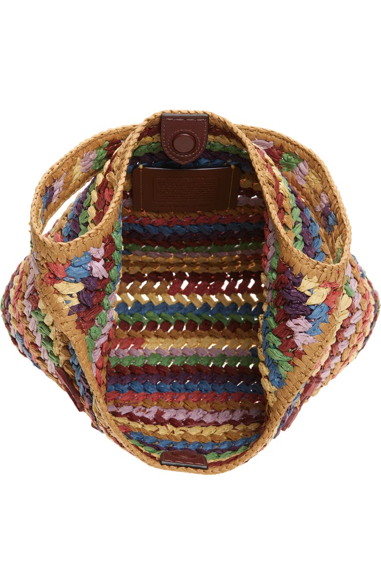 COACH Brooklyn 28 Woven Shoulder Bag, Alternate, color, Beige Multi