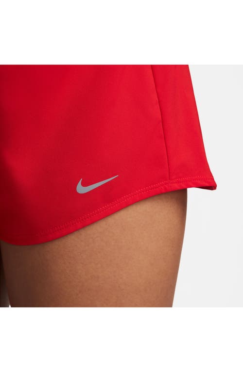 Nike Dri-fit Mid-rise 3-inch Brief-lined Shorts In Red