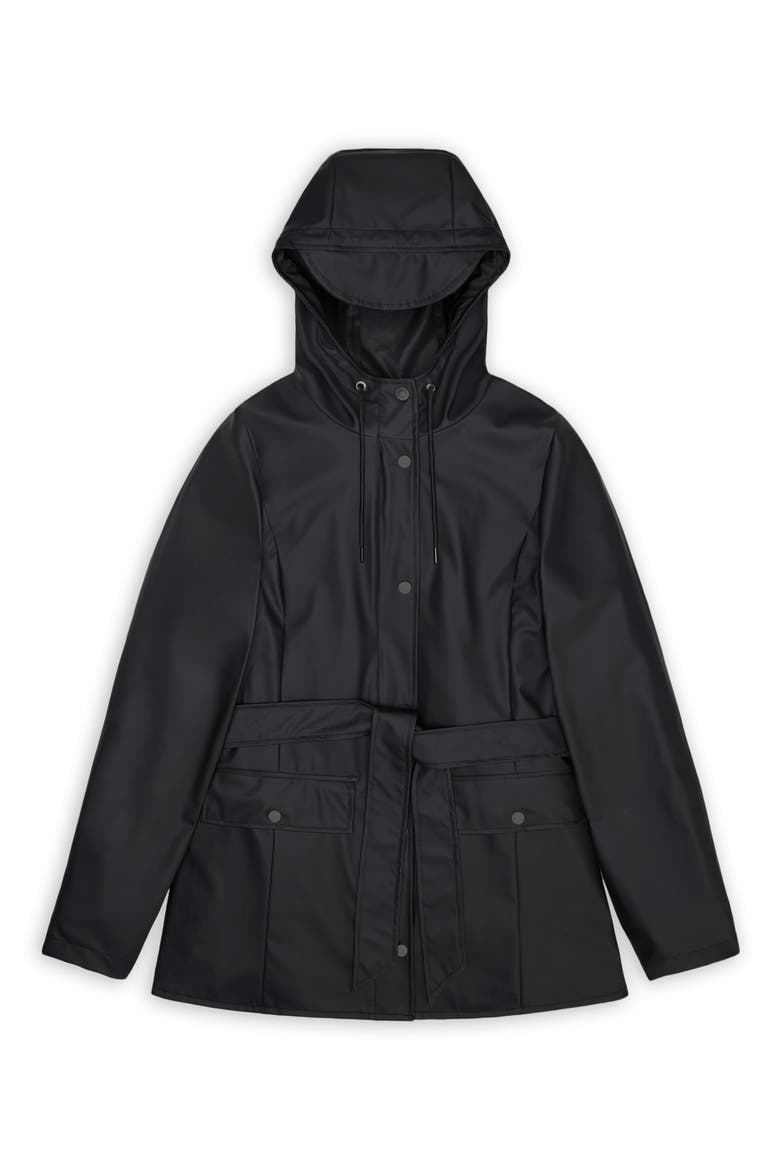 Curve Waterproof Rain Jacket, Alternate, color, BLACK