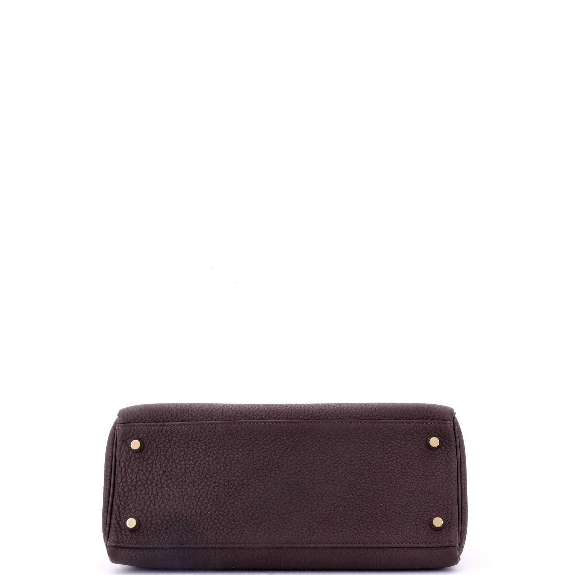 Pre-Owned Hermes Kelly Handbag Brown Togo with Gold Hardware 28, Alternate, color, 