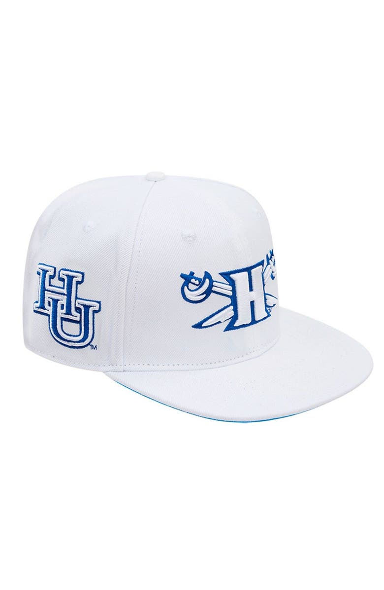 PRO STANDARD Men's Pro Standard White Hampton Pirates Wordmark Evergreen Wool Snapback Hat, Main, color, 