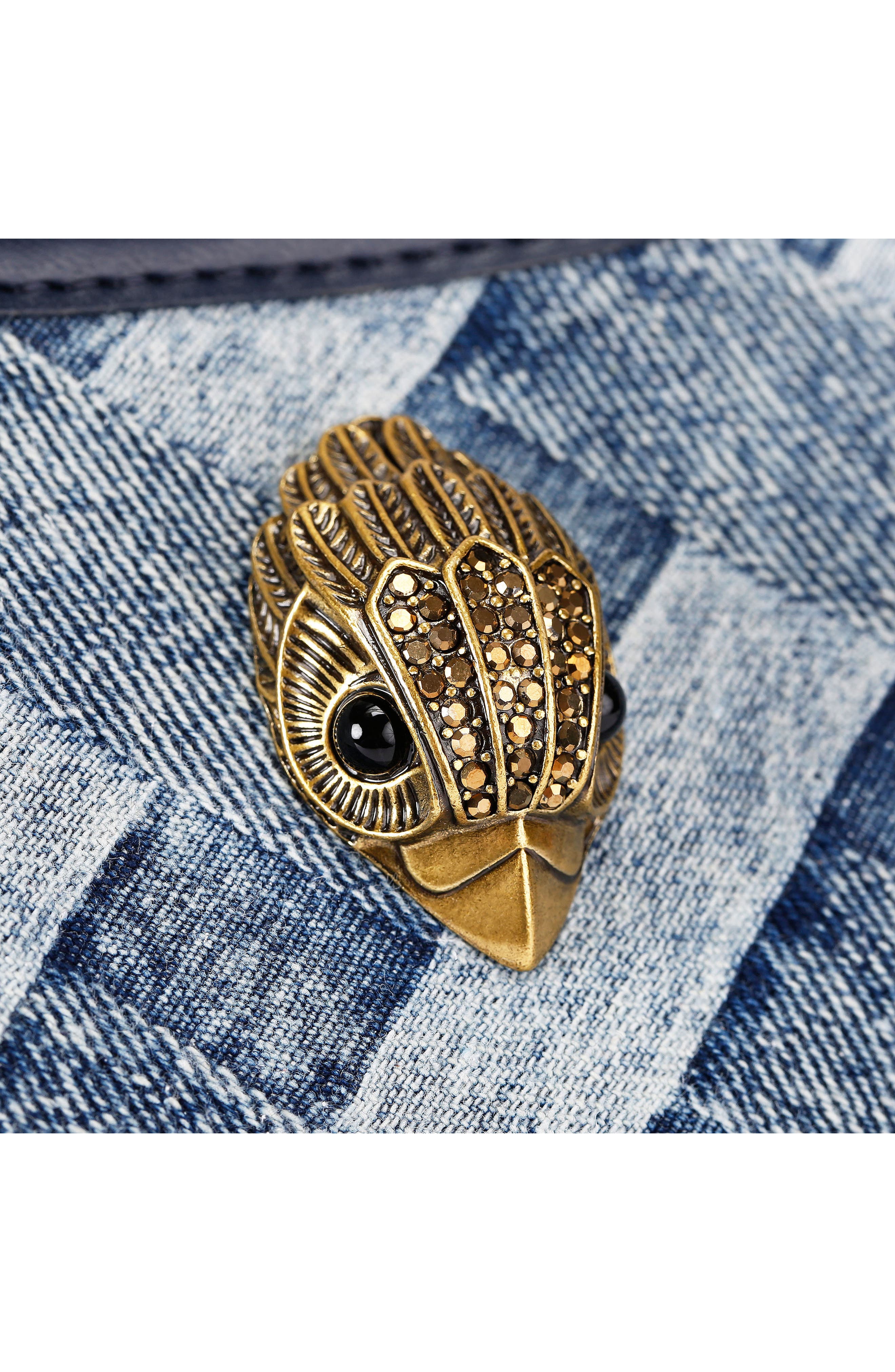 Kurt Geiger London Kurt Denim Shoulder Bag, Alternate, color, Navy