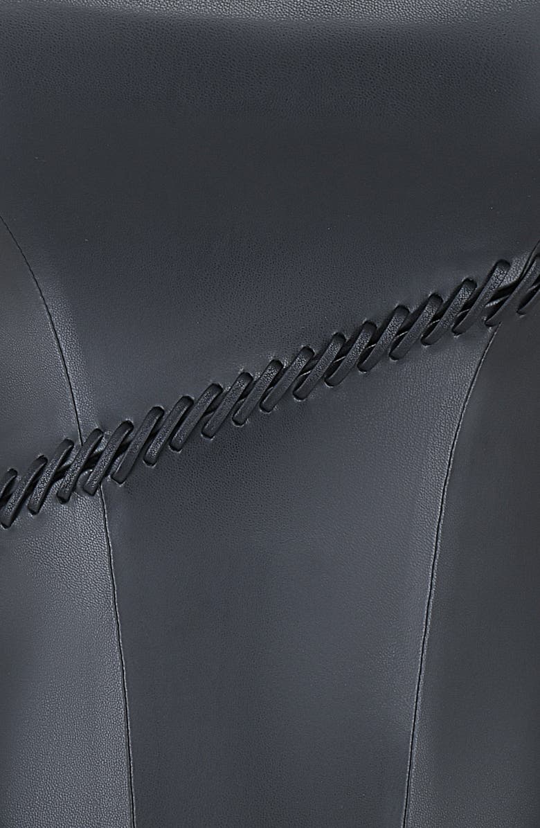 HOUSE OF CB Leonie Whipstitch Faux Leather Corset Top, Alternate, color, 