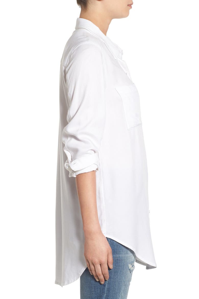 Woven Twill Tunic, Alternate, color, WHITE