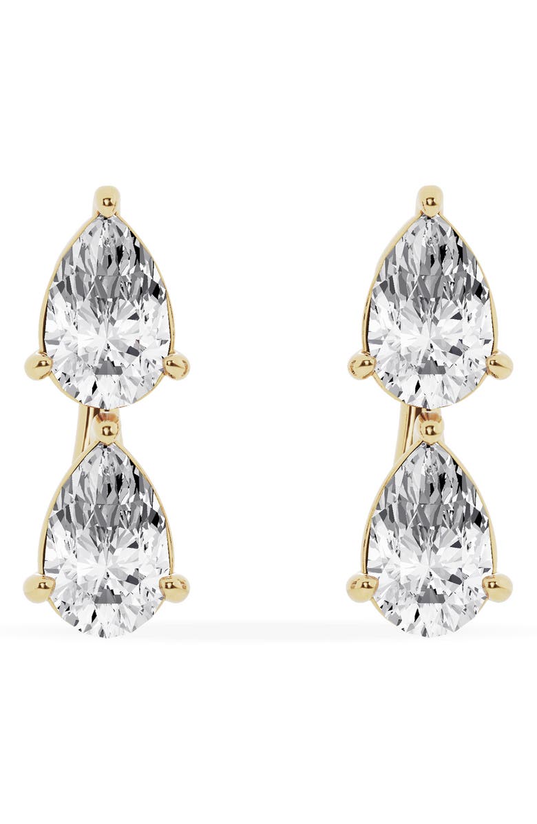 Jennifer Fisher Pear Cut Lab Created Diamond Fashion Stud Earrings, Main, color, 18K Yellow Gold