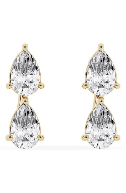 Pear Cut Lab Created Diamond Fashion Stud Earrings (Nordstrom Exclusive)