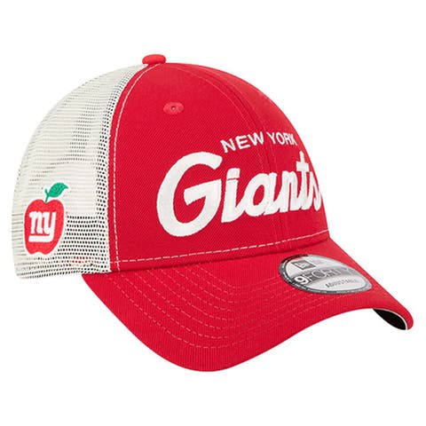 Men's New Era Red New York Giants Apple Trucker 9FORTY Adjustable Hat