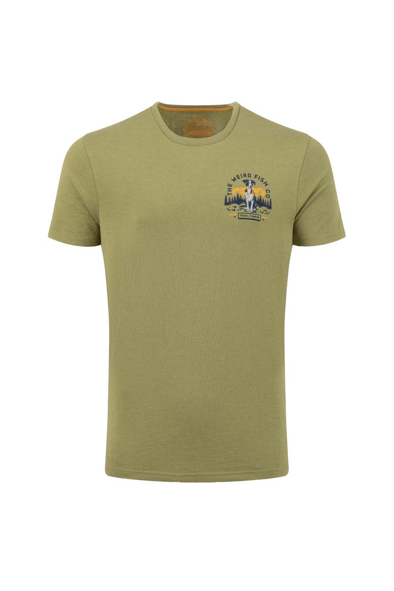 Dog Trails Back Print Graphic T-Shirt, Alternate, color, Washedoak