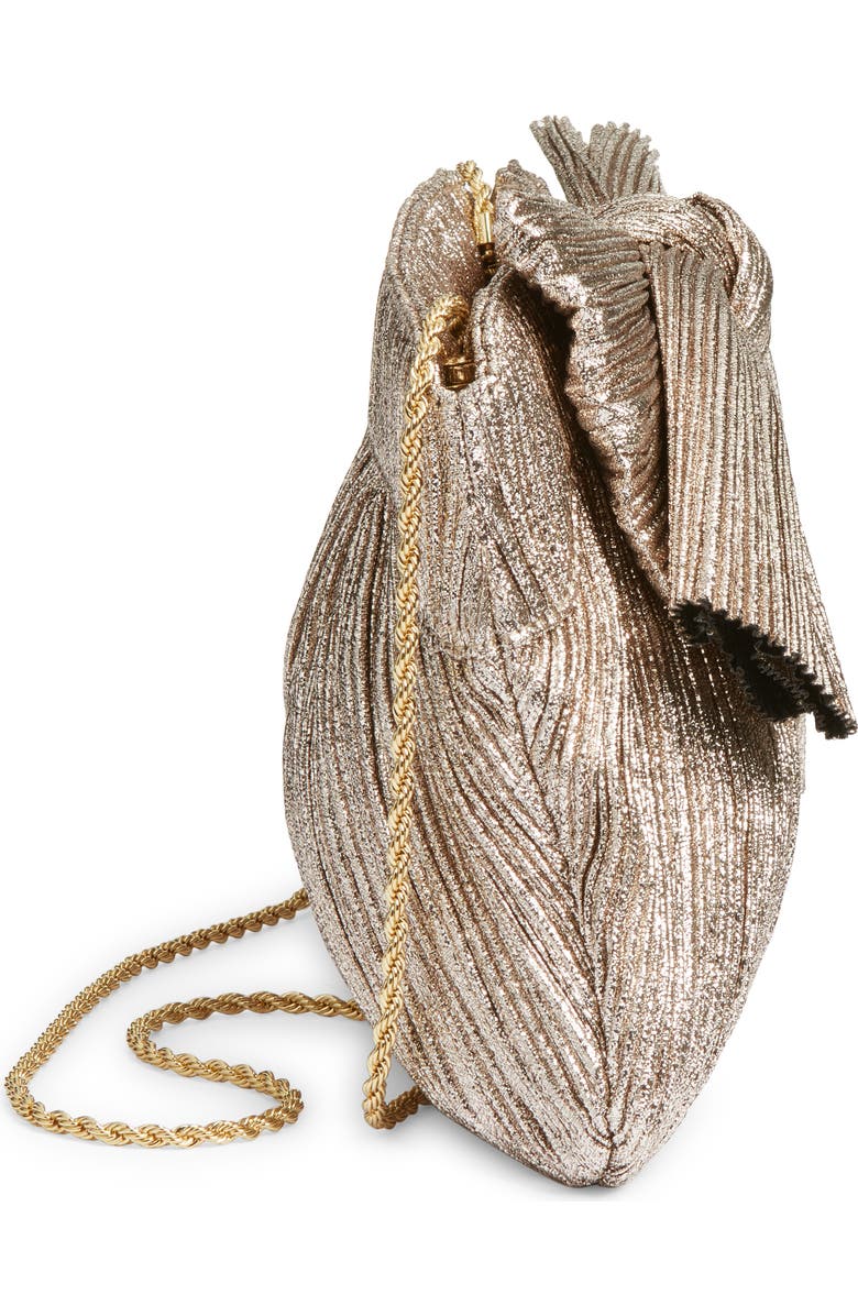 Loeffler Randall Rayne Plissé Clutch, Alternate, color, Champagne