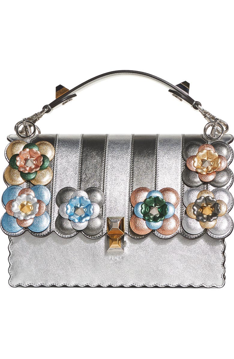 Fendi Kan I Leather Shoulder Bag, Main, color,