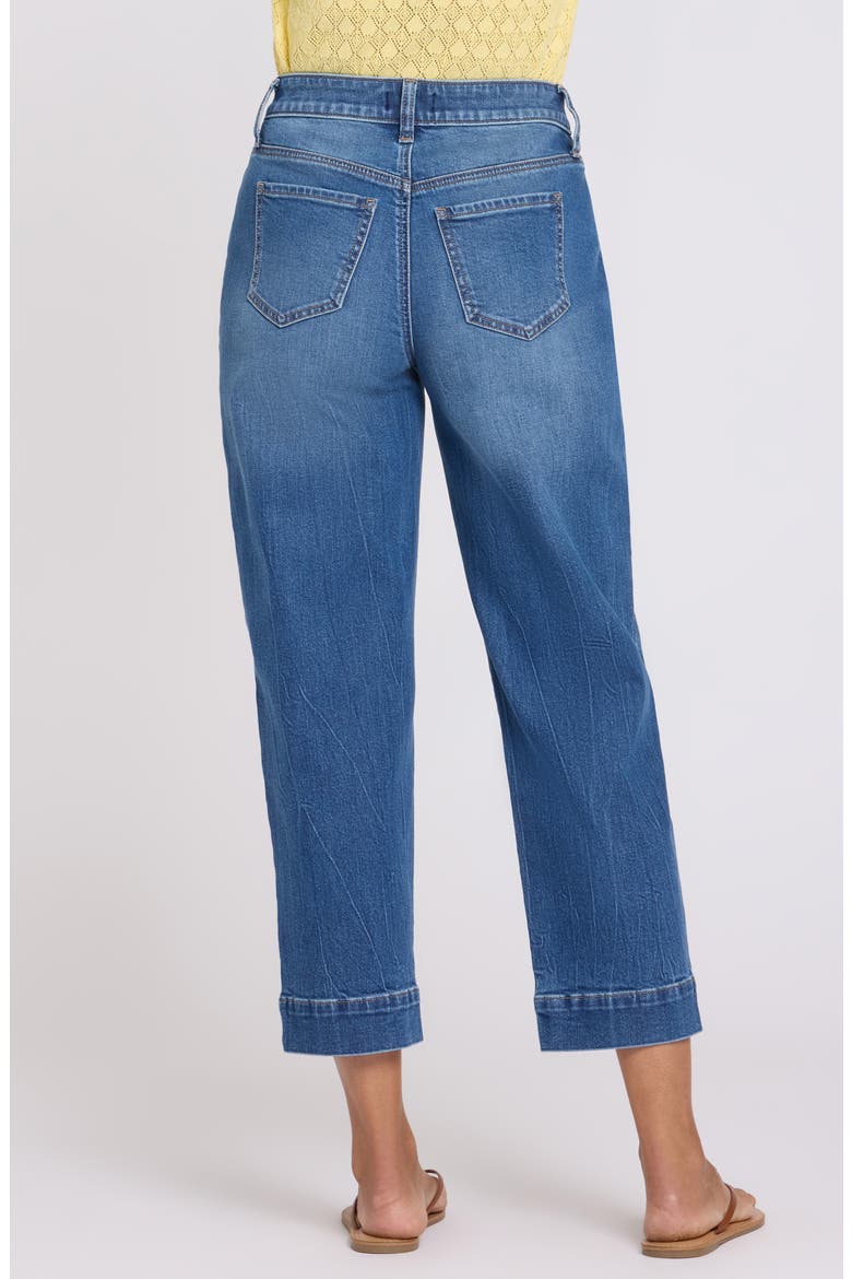 Pleated High Waist Ankle Balloon Jeans, Alternate, color, WILD RIVER