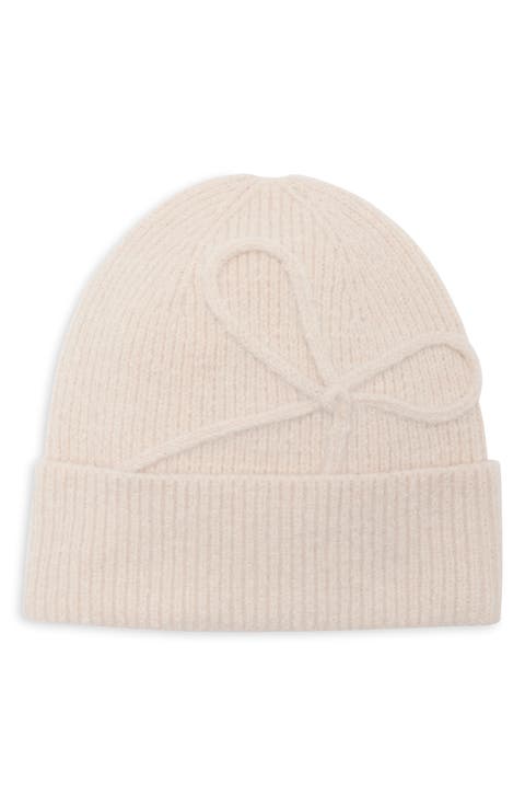 Bow Ribbed Beanie