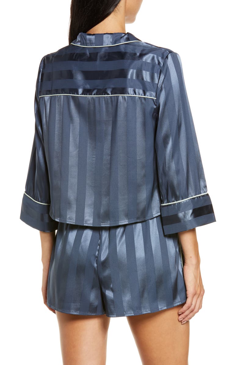 Free People Pillow Talk Satin Stripe Short Pajamas, Alternate, color, 
