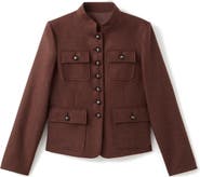 MANGO Band Collar Wool Jacket