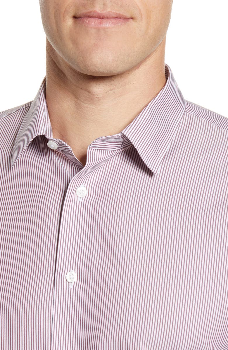 The Tie Bar Trim Fit Stripe Dress Shirt, Alternate, color, 
