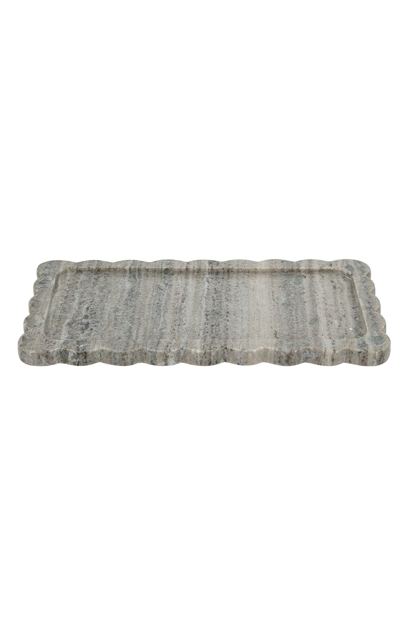 R16 HOME Scalloped Marble Tray