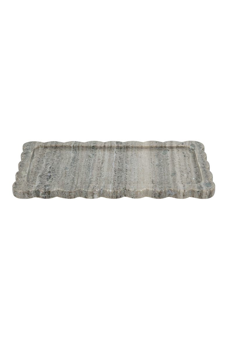 Scalloped Marble Tray, Main, color, NATURAL GRAY