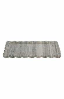 Scalloped Marble Tray