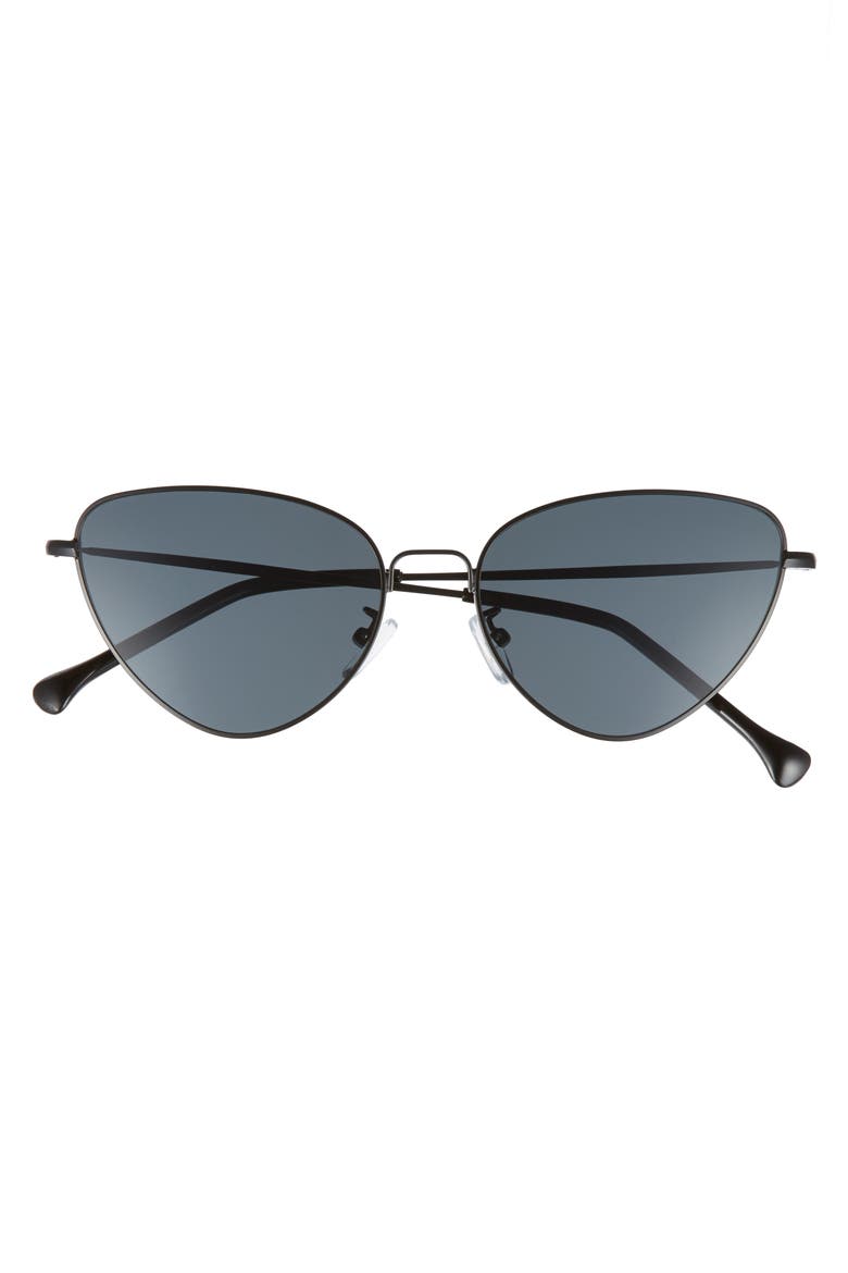 The Bella 55mm Cat Eye Sunglasses, Alternate, color, BLACK