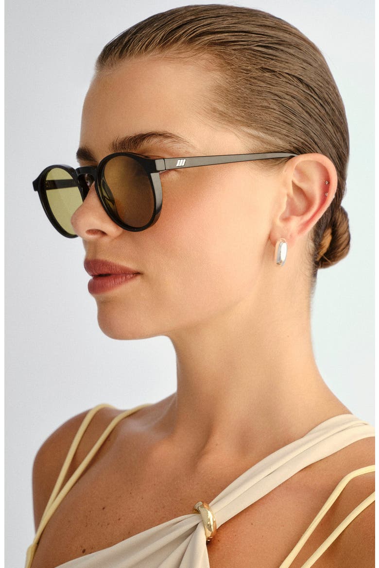 Teen Spirit Deux 50mm Round Sunglasses, Alternate, color, BLACK