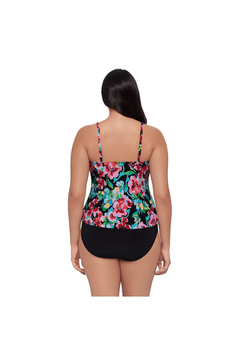 Trimshaper Ronnie 2 Tier Ruffle Tankini Swimsuit Top, Alternate, color, Blooming Beauty