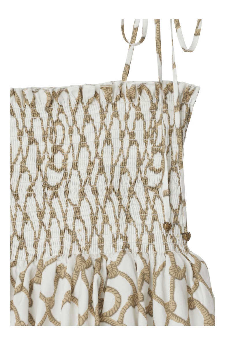 Burberry Knot Cotton Top, Alternate, color, Thatch