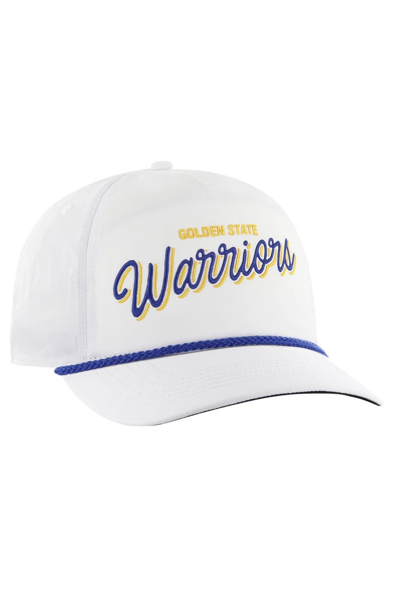 Men's '47 White Golden State Warriors Fairway Hitch brrr Adjustable Hat, Alternate, color, White