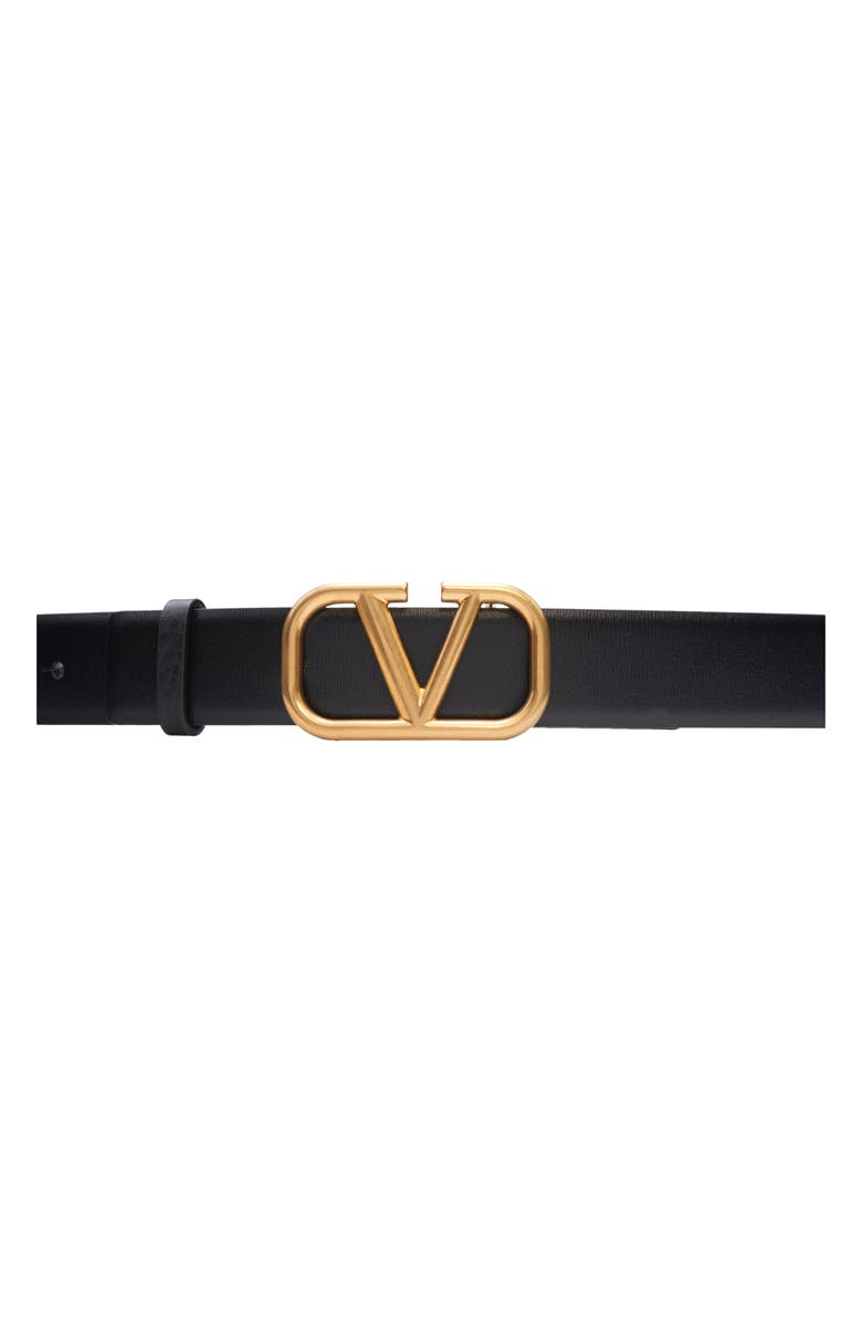 Valentino Garavani VLOGO Buckle Leather Belt, Alternate, color, 
