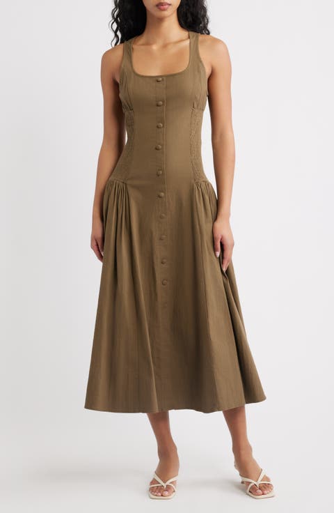 Laguna Button Down Sleeveless Maxi Dress