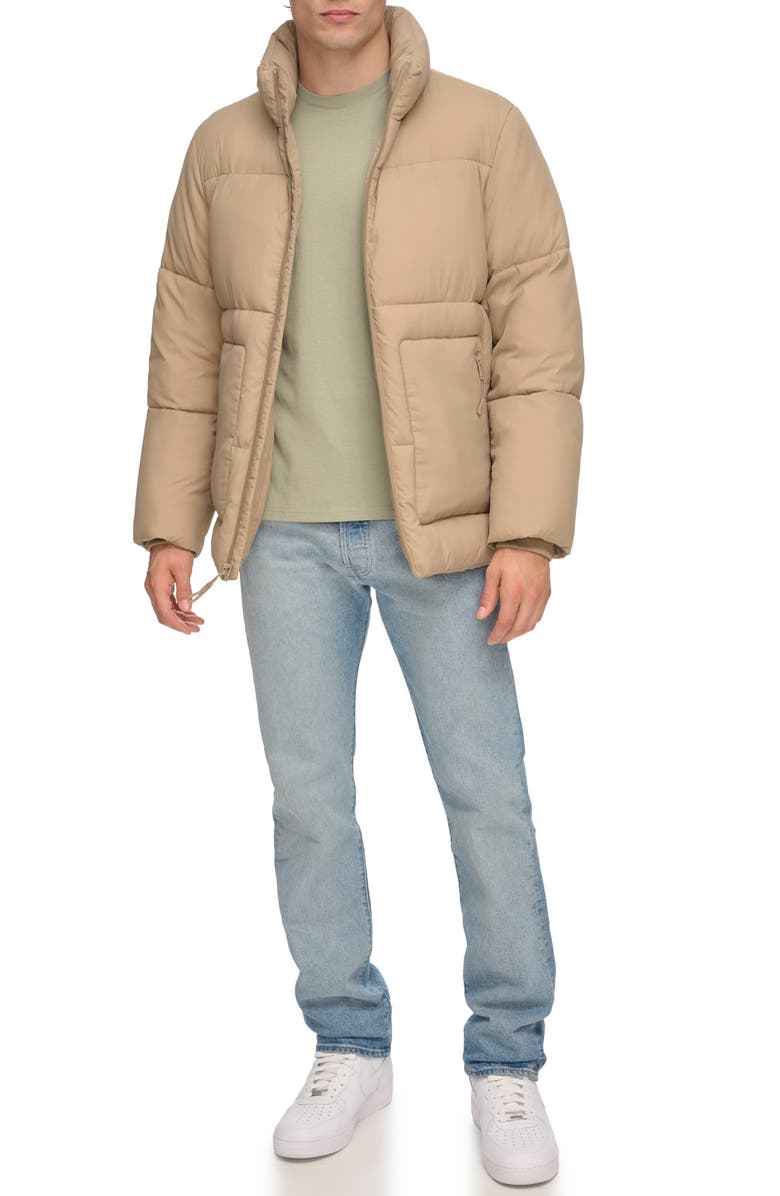 DKNY Zip Front Jacket, Alternate, color, Khaki