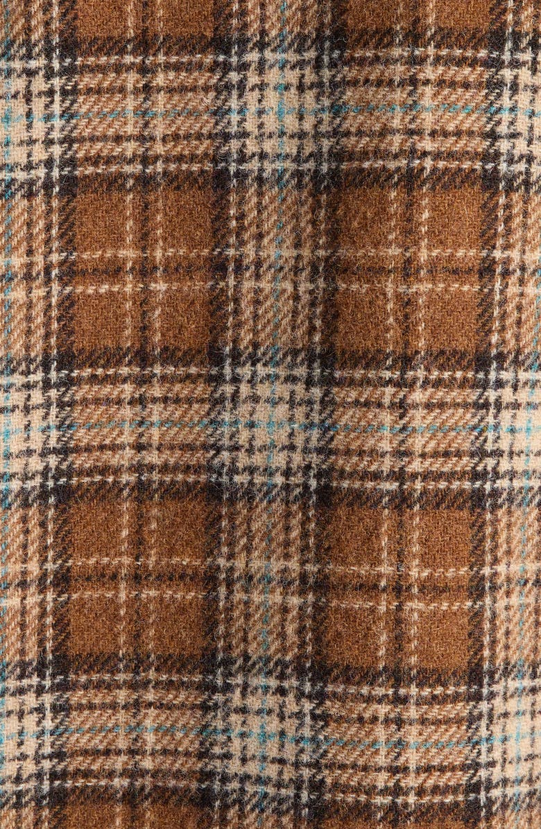 Moncler Plaid Wool Flannel Shirt, Alternate, color, Light Brown