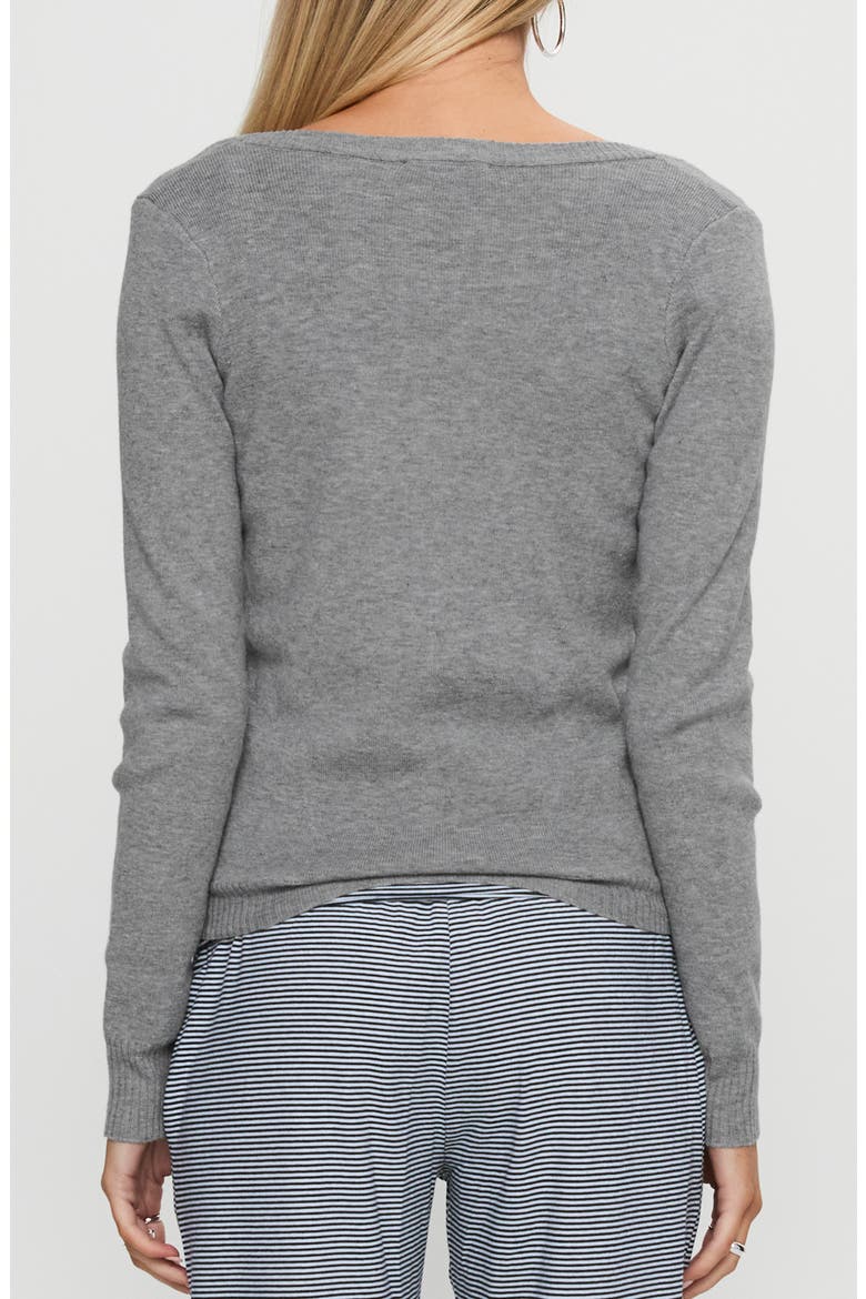 York V-Neck Cardigan, Alternate, color, GREY MARLE