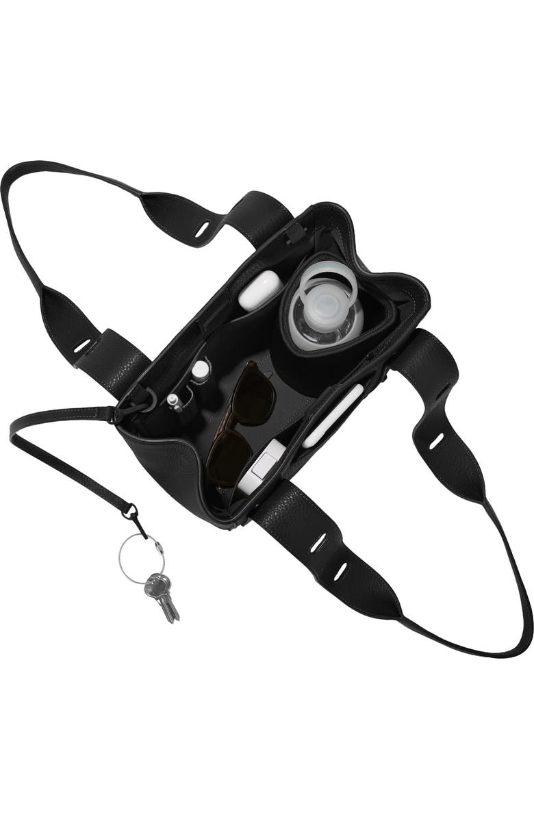 Dagne Dover Tokyo Turnlock Pebble Leather Tote, Alternate, color,