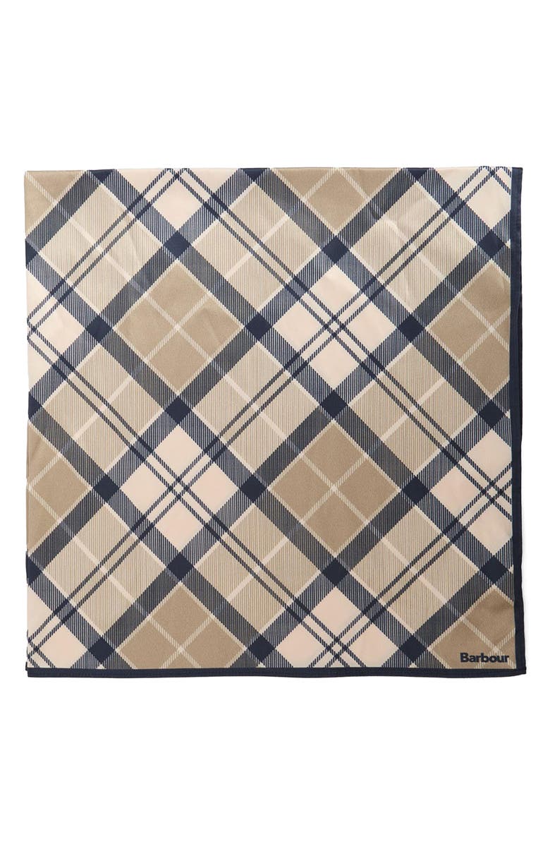 Barbour Kinsale Tartan Square Scarf, Alternate, color, Dress Indigo Tartan