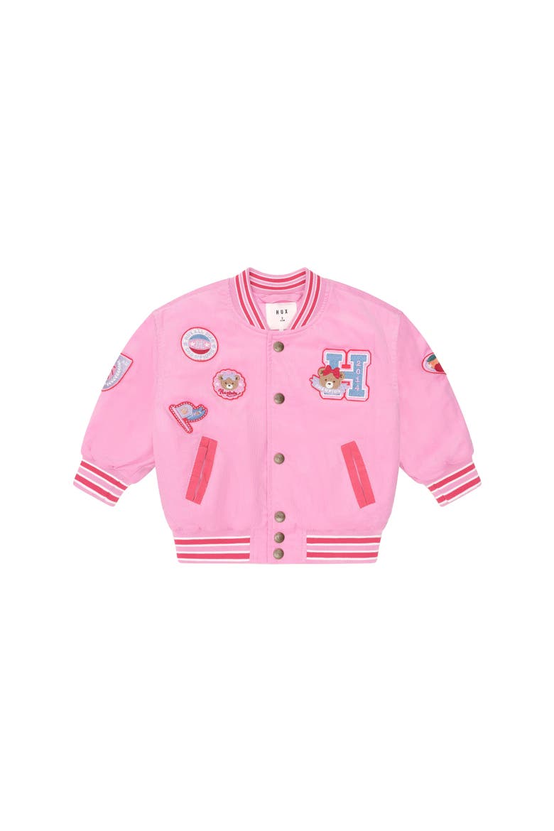 Collegiate Huxette Cord Jacket, Main, color, Strawberry