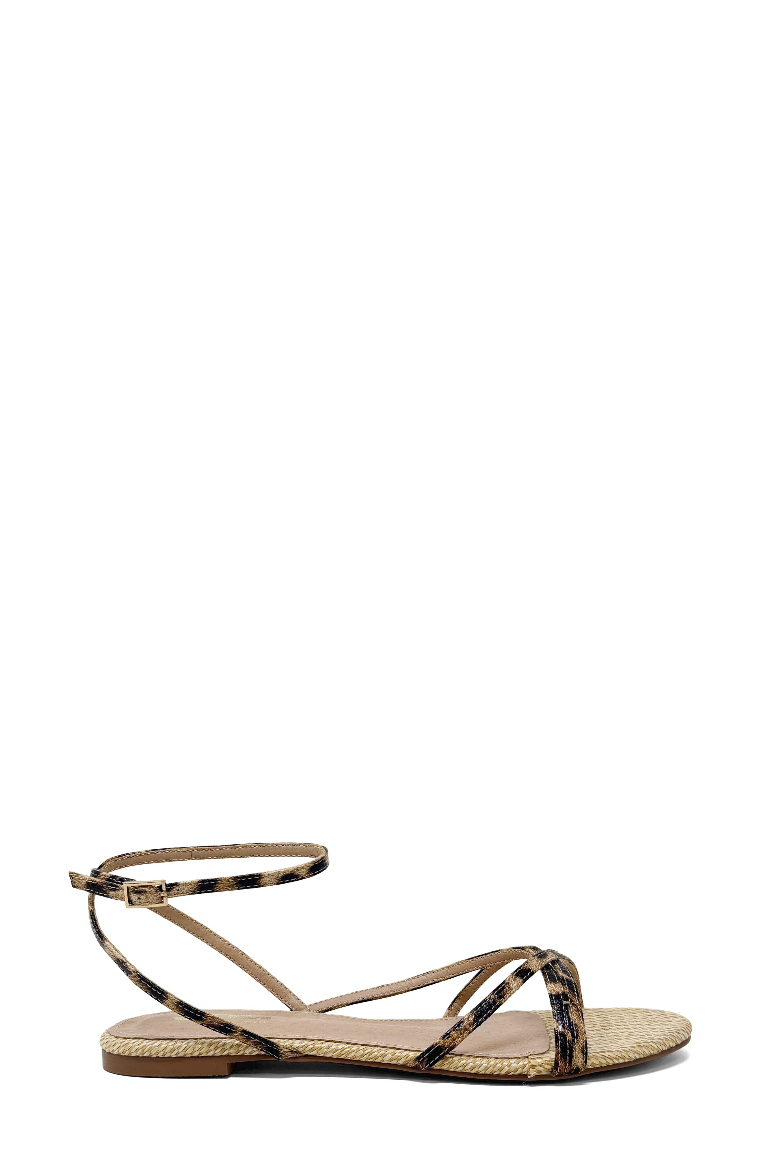 SHUSHOP Betty Ankle Strap Sandal, Alternate, color, Leopard Print