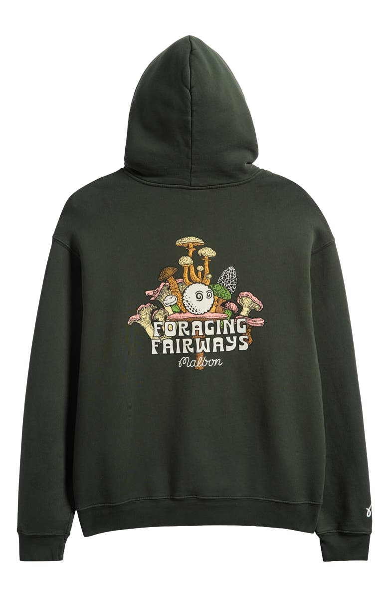 Malbon Golf Fesque Oversize Foraging Fairways Cotton Fleece Hoodie, Alternate, color, Cavern
