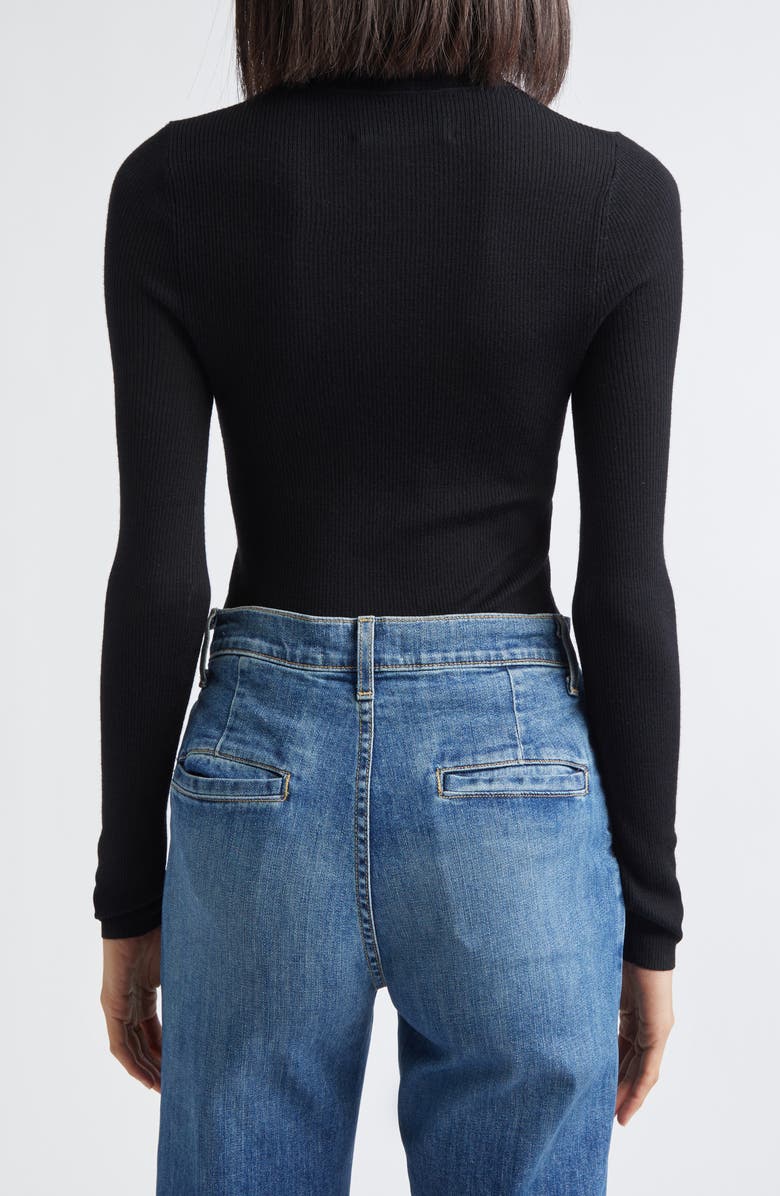 TWP Wool Rib Turtleneck Top, Alternate, color, Black