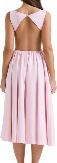 Florentina Open Back Cocktail Midi Dress
