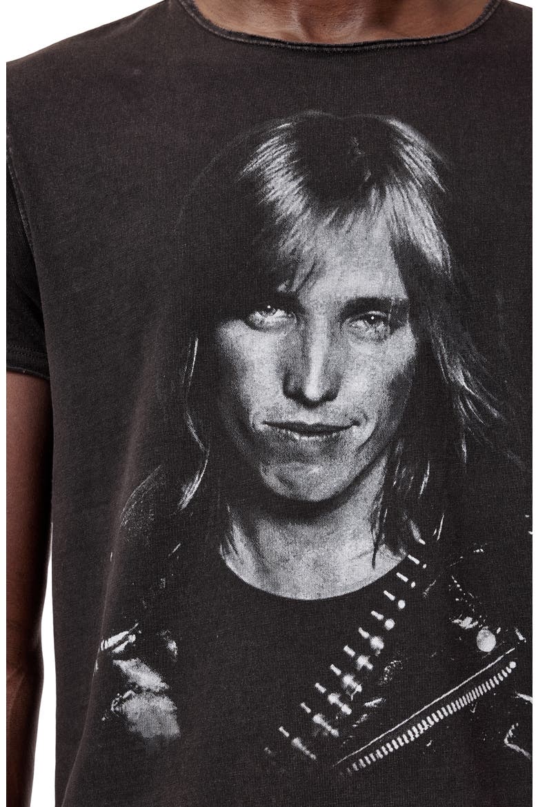 Tom Petty Raw Edge Graphic T-Shirt, Alternate, color, CHARCOAL