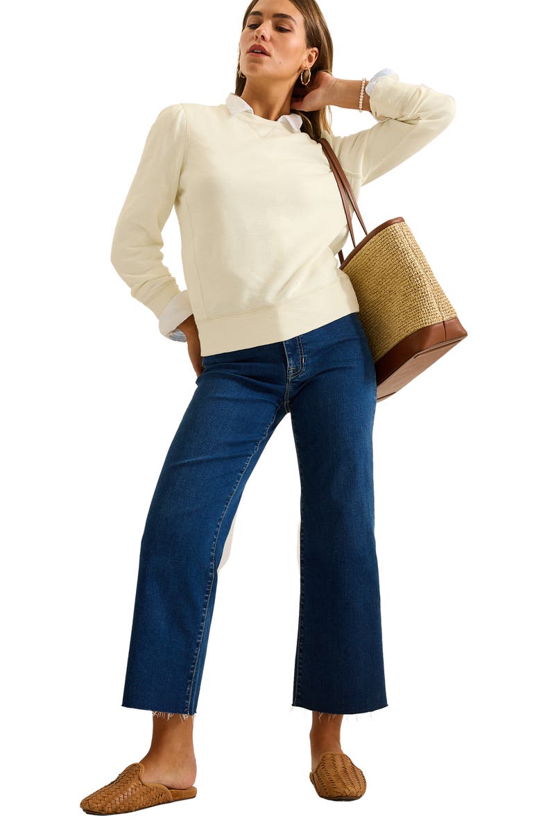 Tommy Bahama Tobago Bay Crewneck Sweatshirt, Alternate, color, Coconut