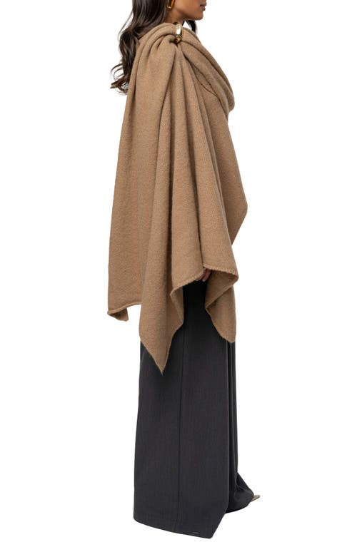 Jluxlabel Radiance Knit Shawl In Brown