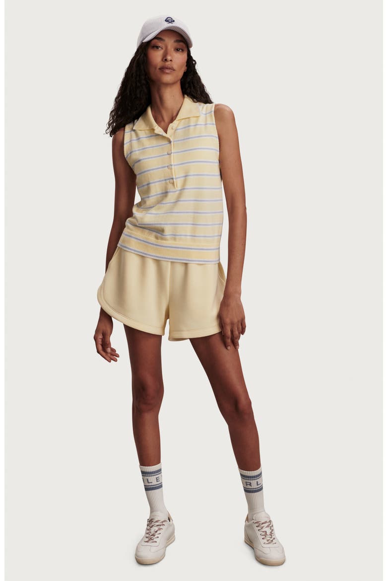 Rue Striped Polo Tank, Alternate, color, ANISE FLOWER / XENON BLUE