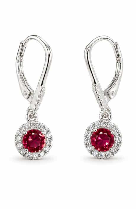 Cubic Zirconia Lever Back Drop Earrings