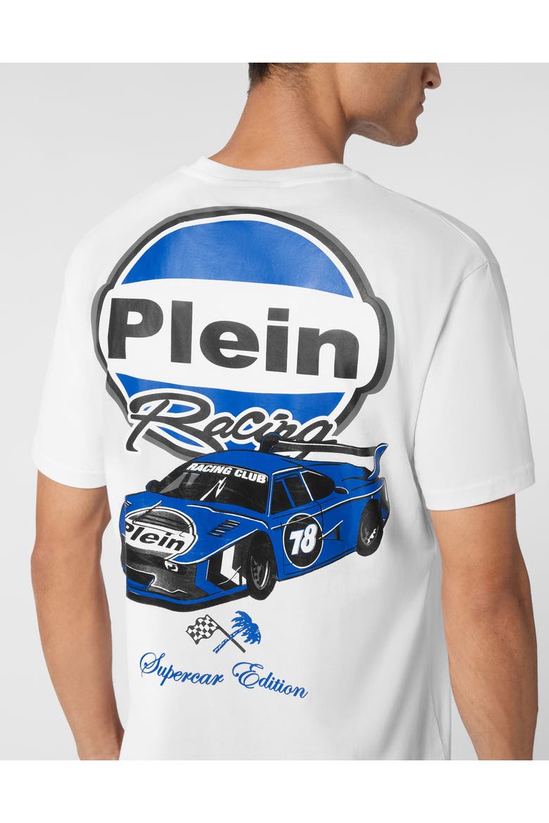 Jersey T-Shirt Round Neck Ss Cars Racing Men, Alternate, color, white