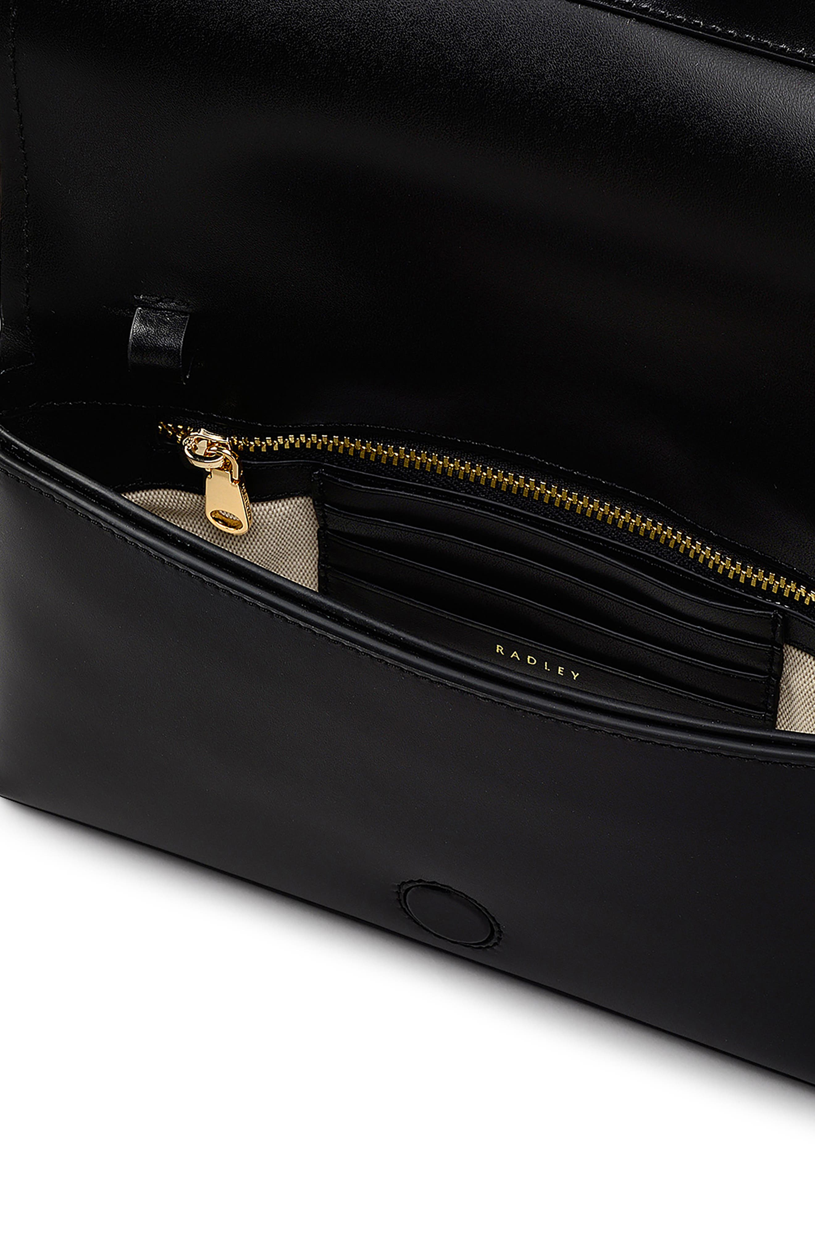 Radley Lexington Lane Small Leather Wallet-on-a-Strap Bag, Alternate, color, Black