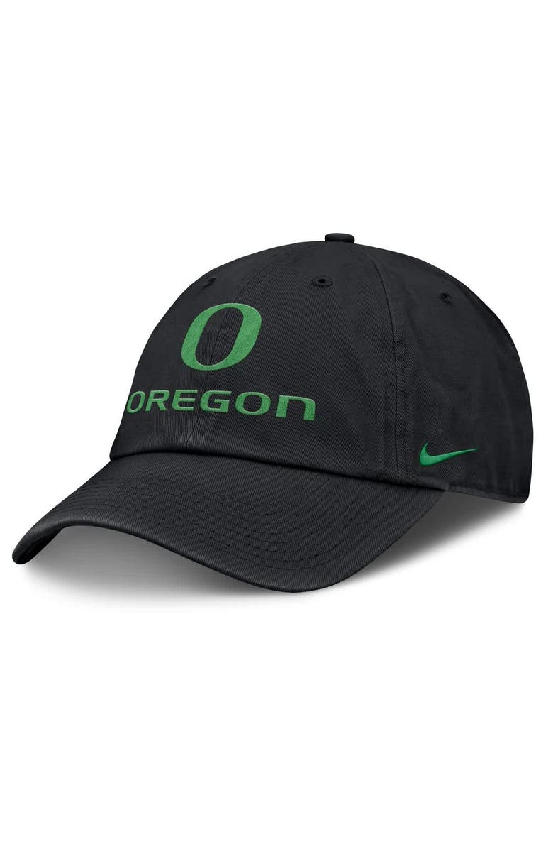 Nike Men's Nike Black Oregon Ducks 2025 Sideline Club Adjustable Hat, Main, color,